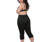 InstantFigure Curvy Plus Size Women Cropped Leggings 16804MC
